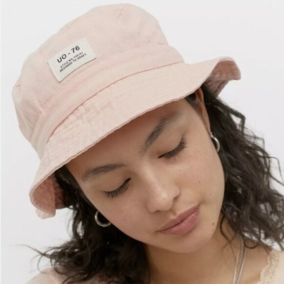 Urban outfitters Womens Utility Bucket Hat In Pink Rose - Picture 1 of 3